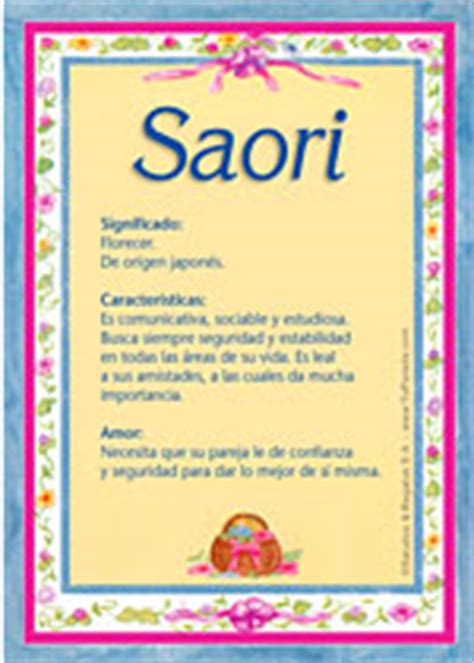 saori significado|Significado de Saori